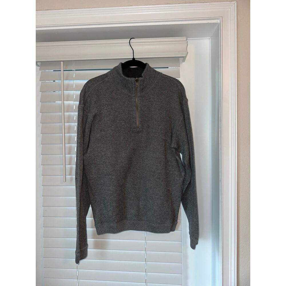 Cremieux Grey Zip Up Sweater